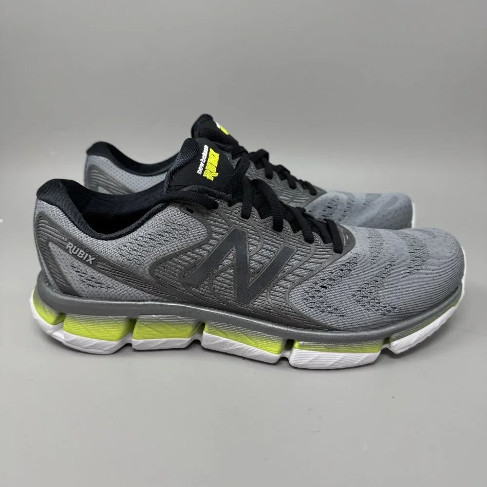 New Balance Gray Rubix Mrubxgy Steel/Hi Lite Men’s Running Shoes Size 10.5D